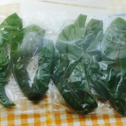 自宅の畑で最後の収穫しましたので冷凍保存にしました(^ ^)便利で良いですね(*^_^*)ありがとうございました♪